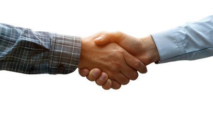 Handshake of two business partners closeup greeting of business finance High quality photo