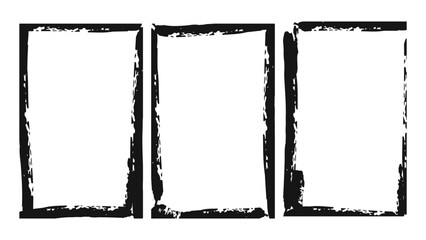 Frame Photo grunge texture Overlay effect set. Design for social media flyer poster screen print card background. Vector illustration.