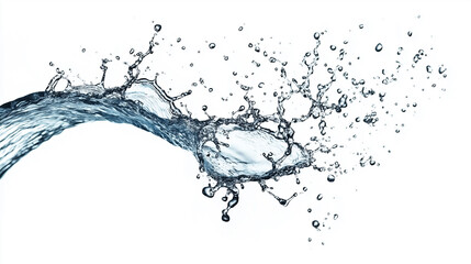Dynamic Blue Water Splash. Beauty Clear Drink Splash. Liquid Splash with Beautiful Background. Dynamic Pattern with Water Splash. Transparent Water Splash as Design.