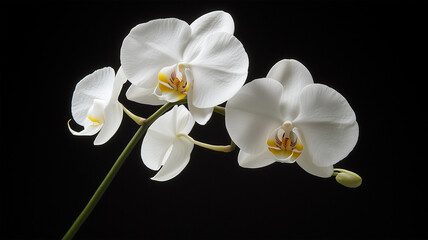 闇に浮かぶ胡蝶蘭 &mdash; ミニマルで気品ある一輪