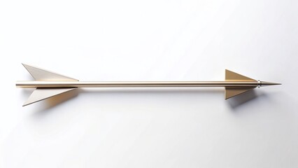 Aerial View of Single Arrow, Isolated, No Background, Drone Shot