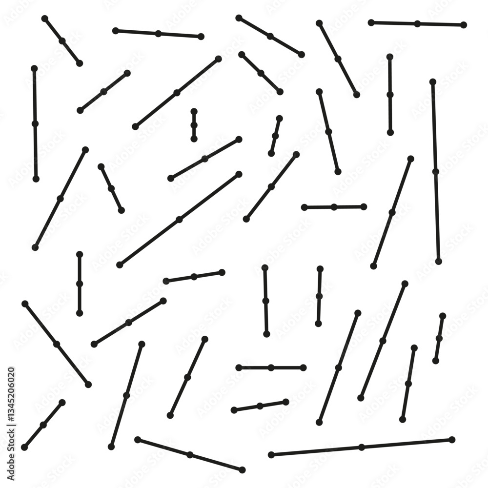 Poster scattered line pattern. abstract connected dots. random geometric composition. vector minimal design