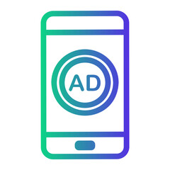 mobile Line Gradient Icon