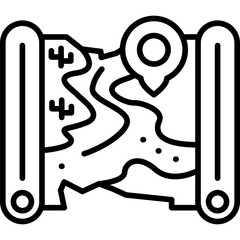 Treasure Map Location Icon