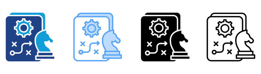 Strategy Icon Set Multiple Style Collection
