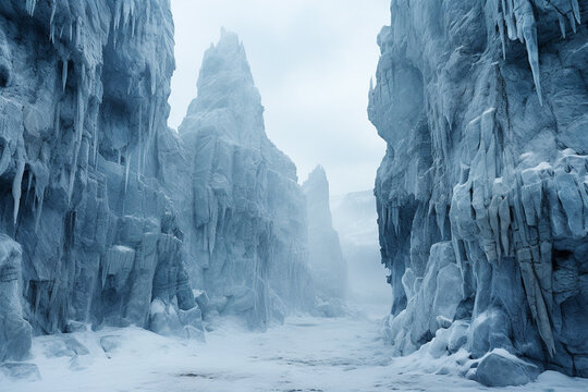 Glaciers, with their intricate textures, serve as frozen archives that encapsulate essence of time, unveiling rich tapestry of historical layers and climate fluctuations embedded within their icy embr - Powered by Adobe