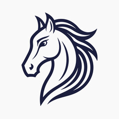 Minimalist Horse Logo Vector Template for Equestrian Businesses