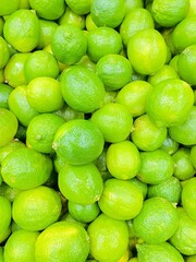 Pile of Fresh Green Lemons