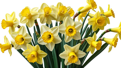 Daffodil Bloom Bunch: Cheerful Flower Stock Photos for Spring Designs