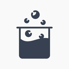 Design Illustration graphic of Beaker icon with glyph style. Suitable for UI, mobile design, web design, etc.