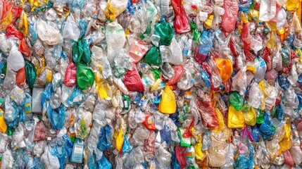 Fototapeta premium A Colorful Pile of Recycled Plastics