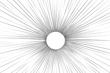 Radial lines emanating from a central white circle