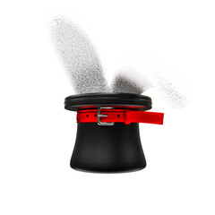 3d render bunny top hat easter
