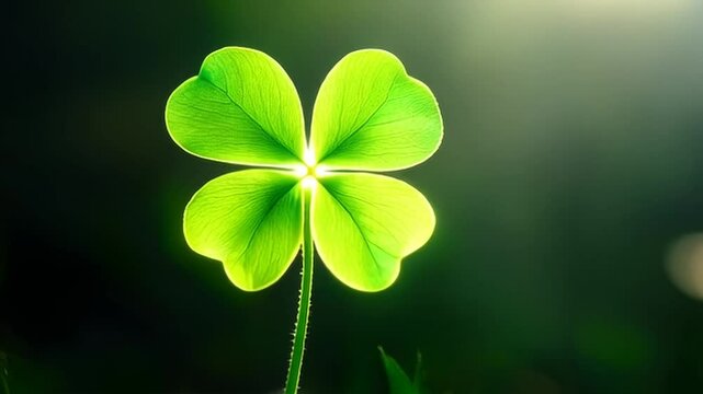 Glowing Four-Leaf Clover