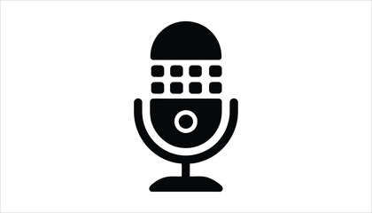 Vintage Microphone Icon for Podcasting and Music.