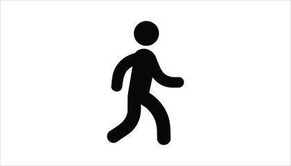 Walking Person Icon. Human Movement Vector.