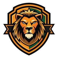 Fototapeta premium Vintage Lion Head Emblem Logo Graphic Illustration Vector