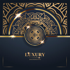 Luxury Background with Golden Mandala Design (5)