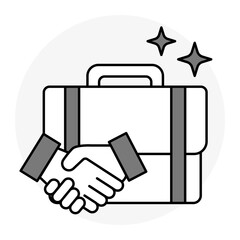 Corporate gifts, Business gifting, Professional gift solutions, Client appreciation. Vector Editable Stroke Icon.