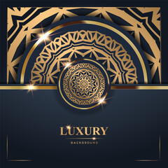 Luxury Background with Golden Mandala Design (15)