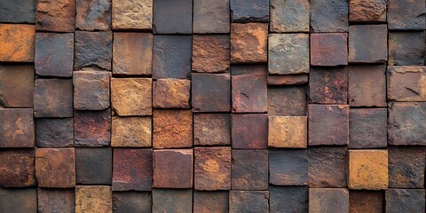 Abstract Textured Brown Brick Wall Background