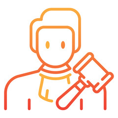 Judge Gradient Icon