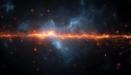 Cosmic Energy Flow: Abstract Dark Background.