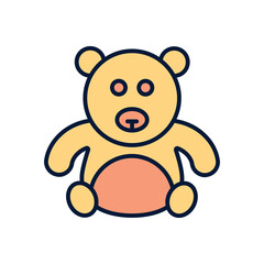Teddy bear Vector icon