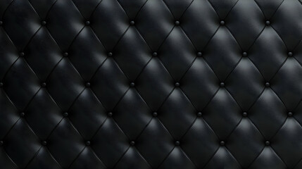 Black Tufted Leather Upholstery Panel Background
