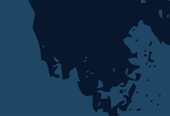 Abstract background with spots and splashes of paint in blue colors.