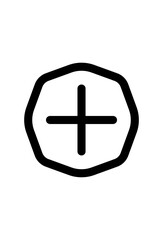 plus sign vector icon for design