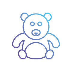 Teddy bear Vector icon