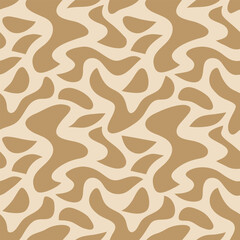 Modern Abstract Seamless Beige Geometric Pattern with Neutral Hues