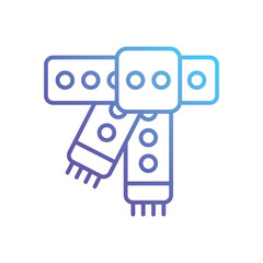 Winter scarf Vector icon