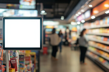 Obraz premium Blank Billboard, Convenience Store Mockup