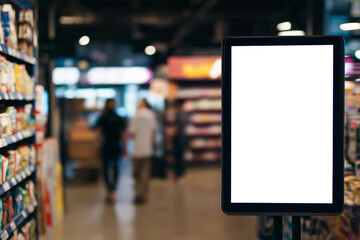 Obraz premium Blank Billboard, Convenience Store Mockup