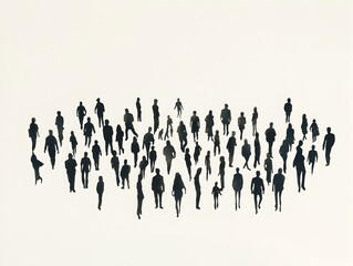 Naklejka premium Photo of Silhouettes of People Standing in a Group