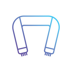 Winter scarf Vector icon
