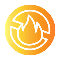no fire Gradient icon