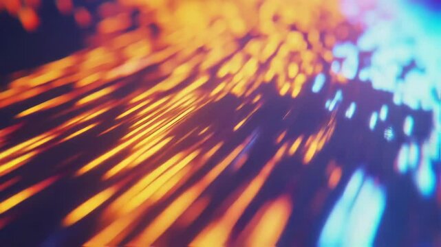 Abstract animation of colorful light trails converging towards the center, creating a dynamic and visually appealing effect with different hues and perspectives