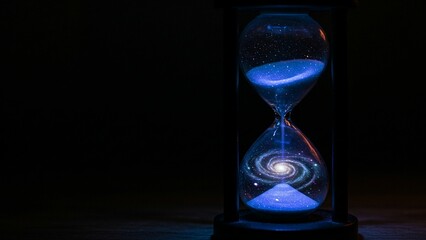 Hourglass Filled with Galaxy and Stars