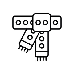 Winter scarf Vector icon