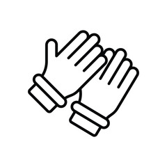 Gloves Vector icon