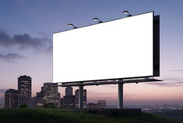 blank billboard on the road