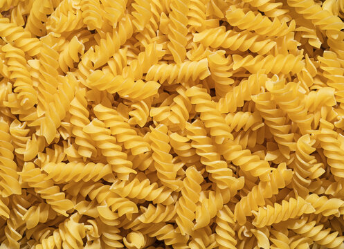 Dry Rotini Egg Pasta Background