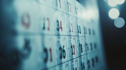 Editorial Calendar Pinned on Wall for Visual Planning