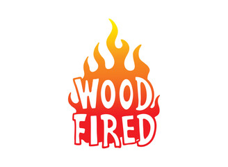 Wood Fired Flame Logo Art Sto...