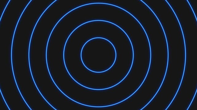 同心円・波動・電波拡大（透過）（ループ）（青）