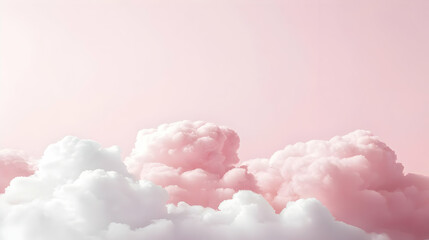 Pastel Pink And White Cloudscape Sky