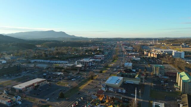 Piegon Forge, TN aerial pull out.